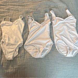 3 White Leotards